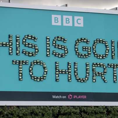 BBC Creative uses a billboard full of working pagers to alert London to its new series