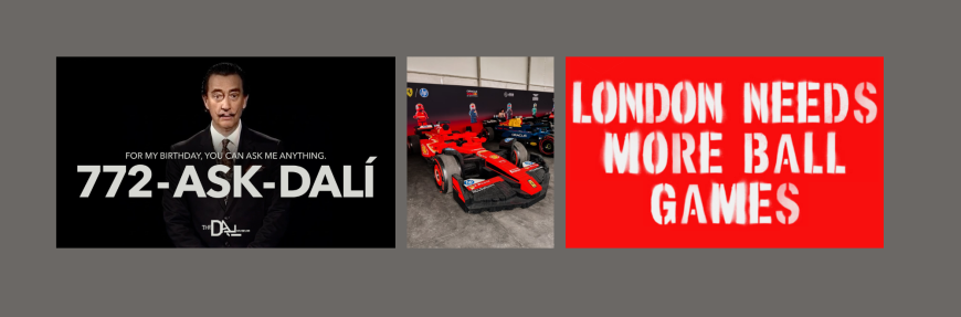 Creative Corner: Lego's life-size cars, more ball games please and fancy a chat with Salvador Dalí?