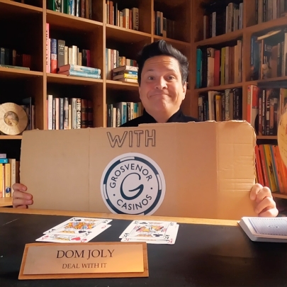 Dom Joly deals out no-nonsense advice to the nation in a new self-filmed online series from grosvenorcasinos.com