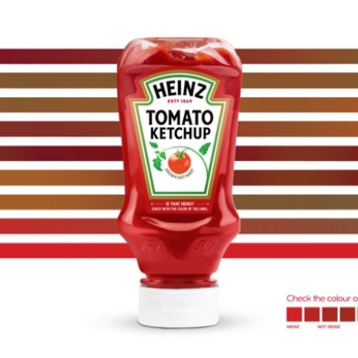 Heinz creates label with the exact pantone reference of tomato ketchup to fight ketchup fraud