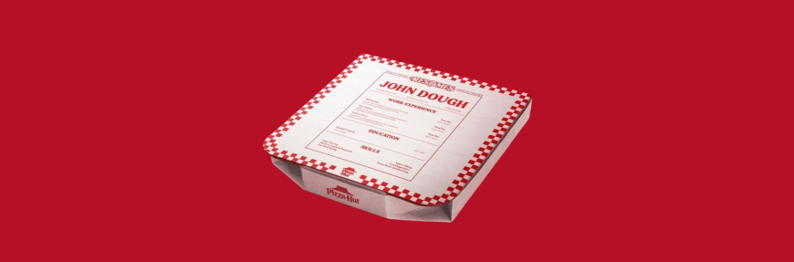 The pros and cons of (checks notes)... having your CV printed on a pizza box