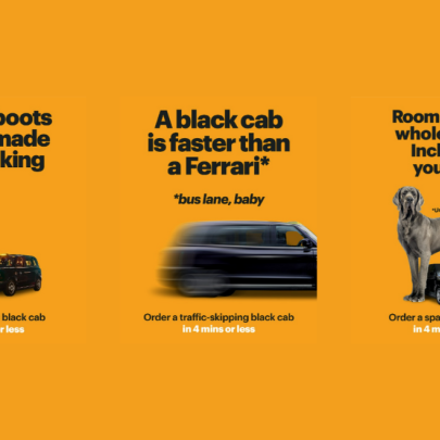 These boots aren't made for walking: Vibrant and pithy ads from 10 Days London for black cab firm Gett