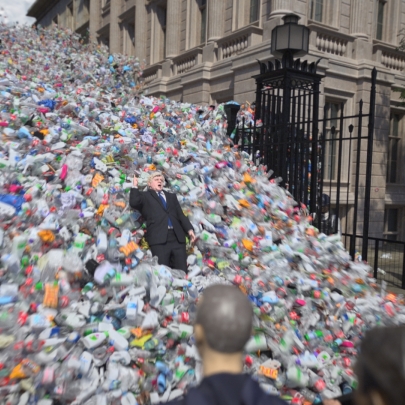 Wasteminster: CGI film from Greenpeace shows Downing Street buried in the plastic waste it dumps on other countries